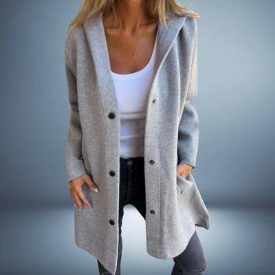 Nuovo Nome Prodotto: Aurora™ Giacca Casual con Cappuccio da Donna
