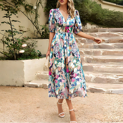 Isolde™ Abito Midi con Scollo a V