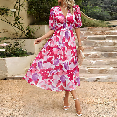 Isolde™ Abito Midi con Scollo a V