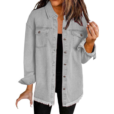 Katja™ Giacca di Jeans Classica da Tutti i Giorni