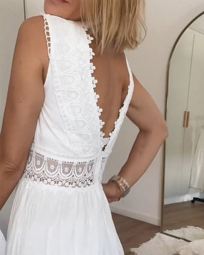 Lysandra™ Abito Elegante in Pizzo con Scollo a V