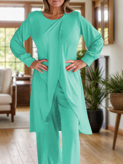 Arielle – Completo Maglia a Maniche Lunghe e Pantaloni con Spacco