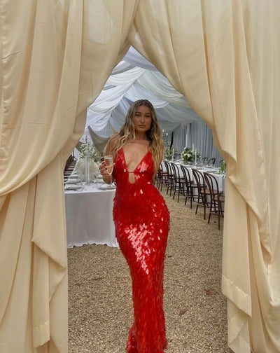 Kailani | Sequin Maxi Lange Jurk