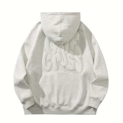 GolfCross™ Felpa con Cappuccio Uomo Beige Streetwear
