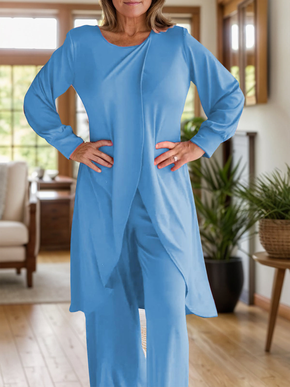 Arielle – Completo Maglia a Maniche Lunghe e Pantaloni con Spacco
