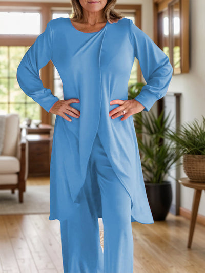 Arielle – Completo Maglia a Maniche Lunghe e Pantaloni con Spacco
