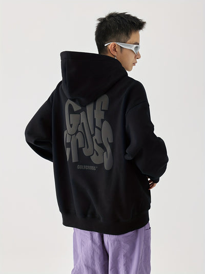 GolfCross™ Felpa con Cappuccio Uomo Beige Streetwear
