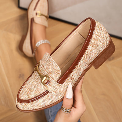 RetroBraid™ Mocassini Donna con Fibbia Metallica