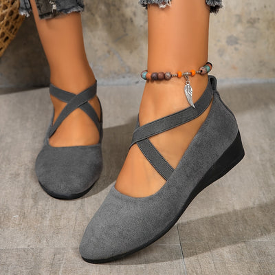 EleganStep™ Ballerine Eleganti Nere con Cinturini Elastici