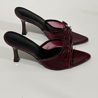 VeliaBow™ Sandali Eleganti con Rete e Fiocco
