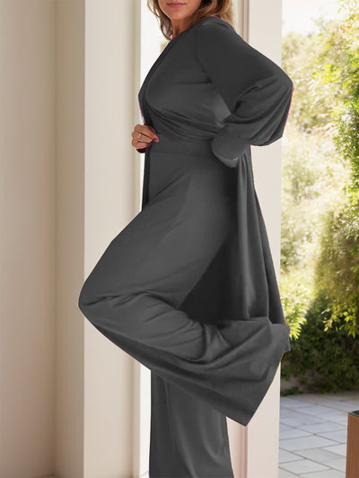 Arielle – Completo Maglia a Maniche Lunghe e Pantaloni con Spacco