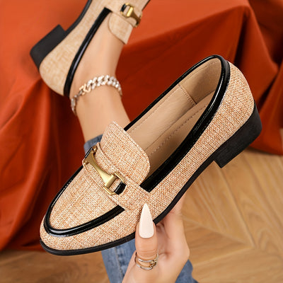 RetroBraid™ Mocassini Donna con Fibbia Metallica