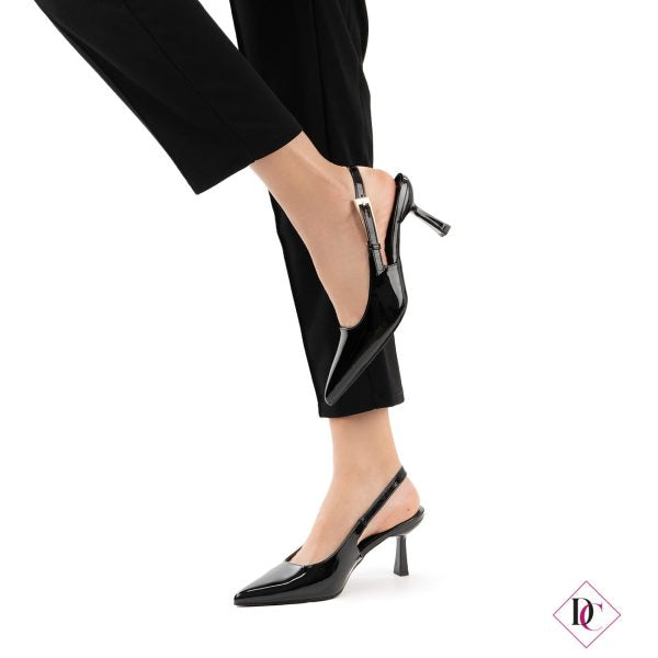 Décolleté Luminia – Eleganza Slingback con Tacco a Rocchetto