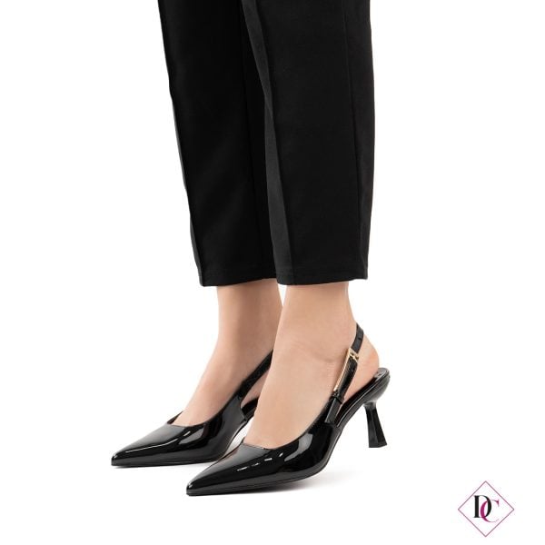 Décolleté Luminia – Eleganza Slingback con Tacco a Rocchetto