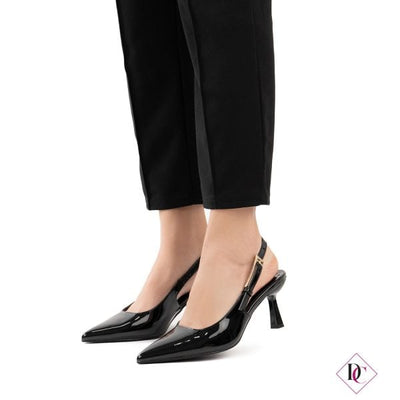 Décolleté Luminia – Eleganza Slingback con Tacco a Rocchetto
