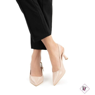 Décolleté Luminia – Eleganza Slingback con Tacco a Rocchetto