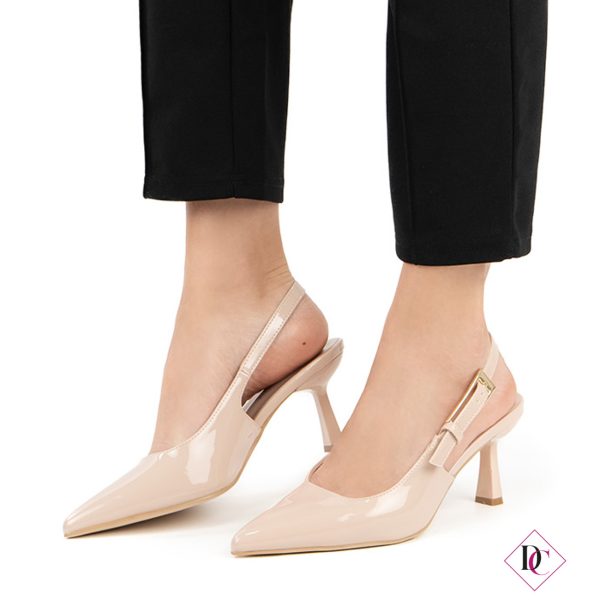 Décolleté Luminia – Eleganza Slingback con Tacco a Rocchetto