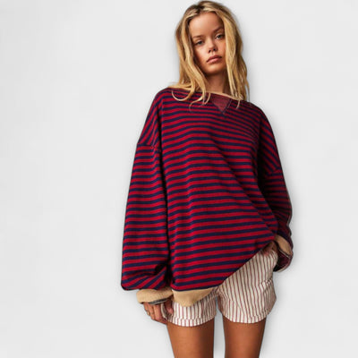 Mary™ Maglione a Righe Vestibilità Relaxed