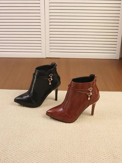 Serpentina™ Stivaletti Retro con Tacco Francese e Punta Affusolata