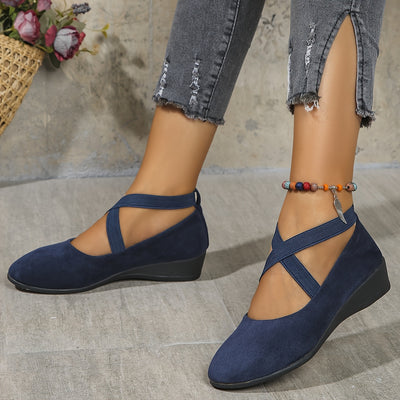 EleganStep™ Ballerine Eleganti Nere con Cinturini Elastici