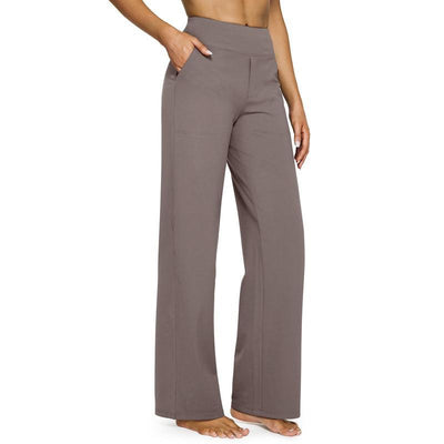 Elaris™ – Pantaloni a Vita Alta a Gamba Larga con Tasche