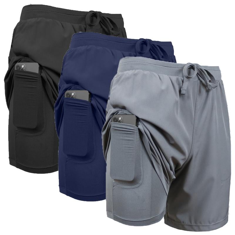 3-Pack ActiveFlex™ Shorts 2-in-1 Uomo ad Asciugatura Rapida