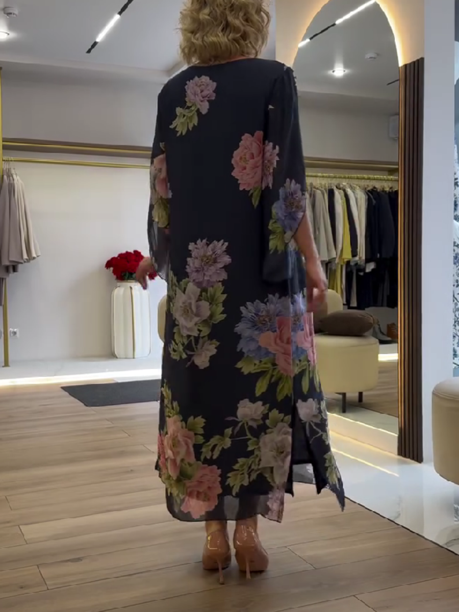 FiorUnico™ Abito Maxi a Stampa Floreale