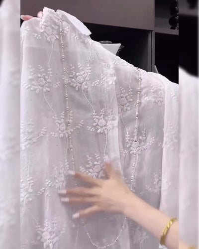 Isabella™ Camicia Ricamata a Spalle Cadenti