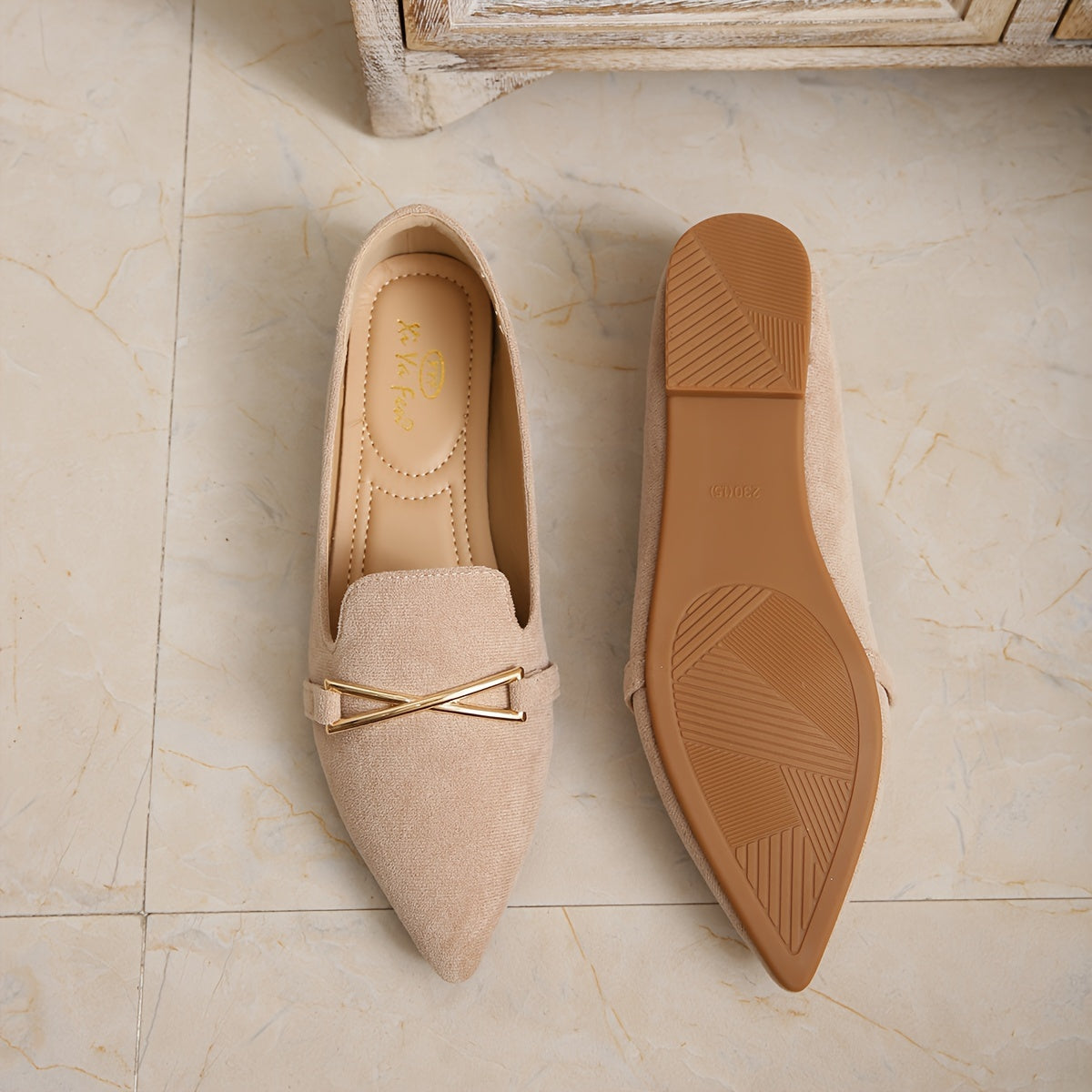 GlamPoint™ Ballerine Slip-On con Dettaglio Metallico