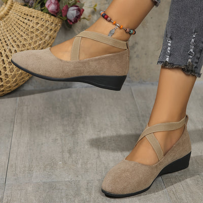 EleganStep™ Ballerine Eleganti Nere con Cinturini Elastici