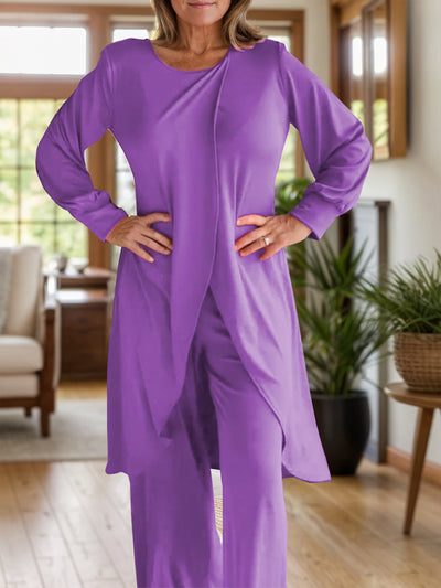 Arielle – Completo Maglia a Maniche Lunghe e Pantaloni con Spacco