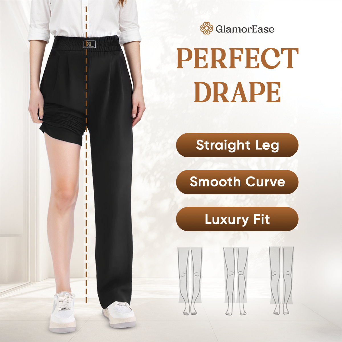 VelouraFlow™ Pantaloni Eleganti a Gamba Fluida