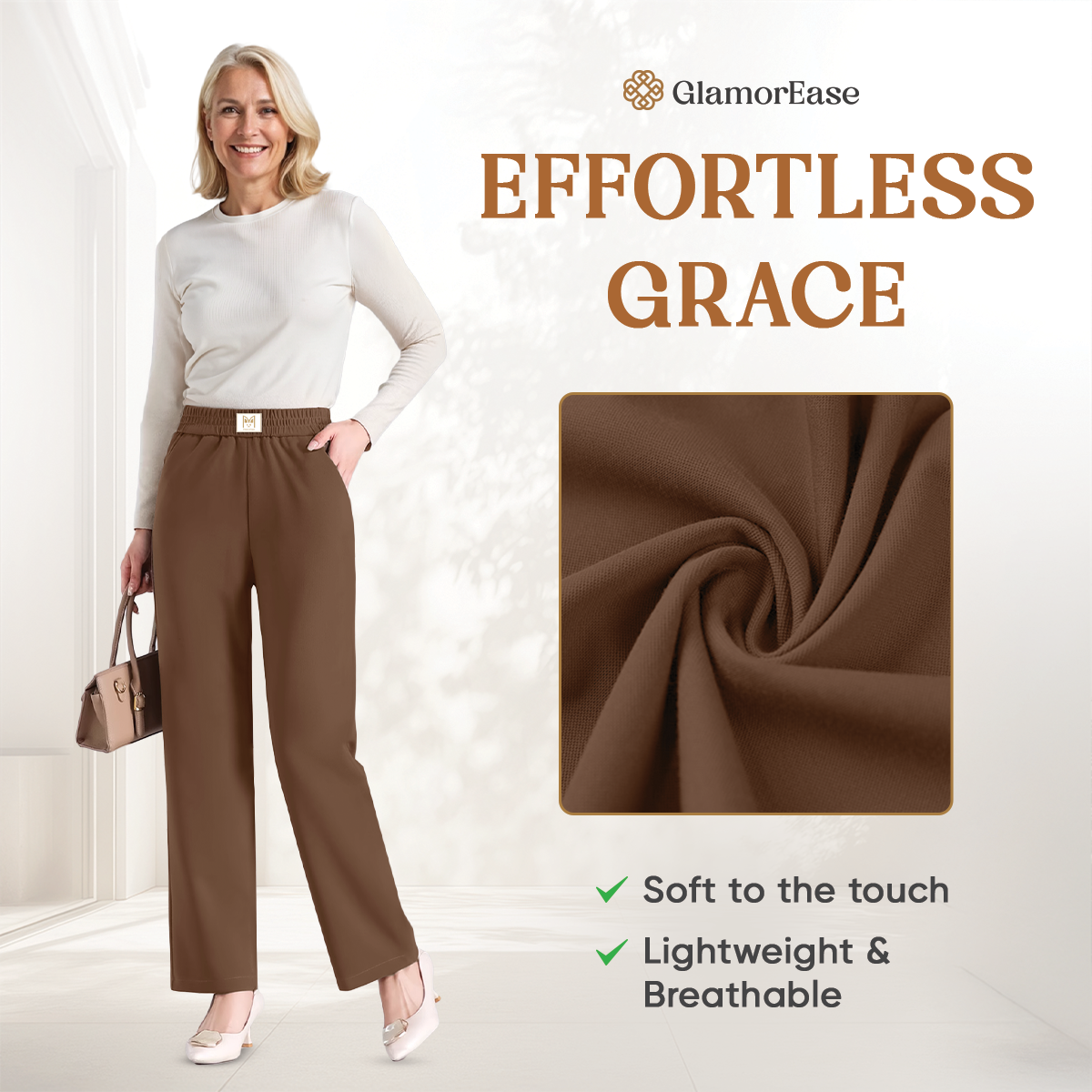 VelouraFlow™ Pantaloni Eleganti a Gamba Fluida