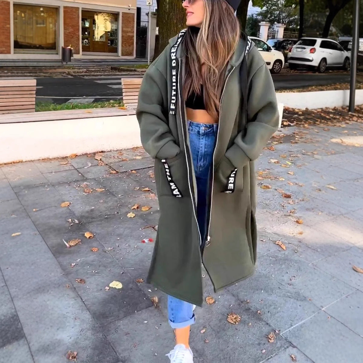 HoodLuxe™ Maxi Felpa con Cappuccio da Donn