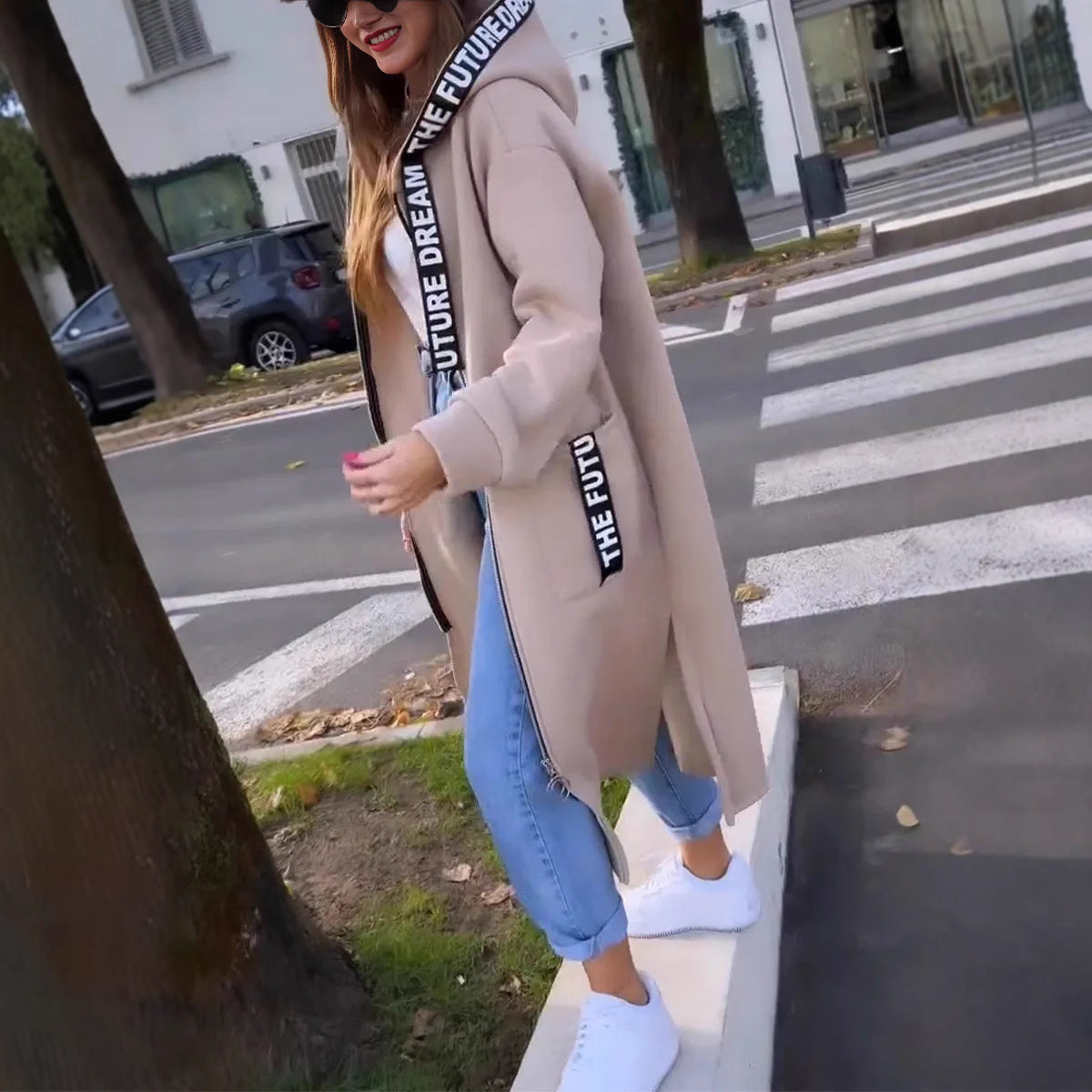 HoodLuxe™ Maxi Felpa con Cappuccio da Donn