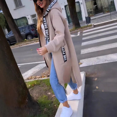 HoodLuxe™ Maxi Felpa con Cappuccio da Donn