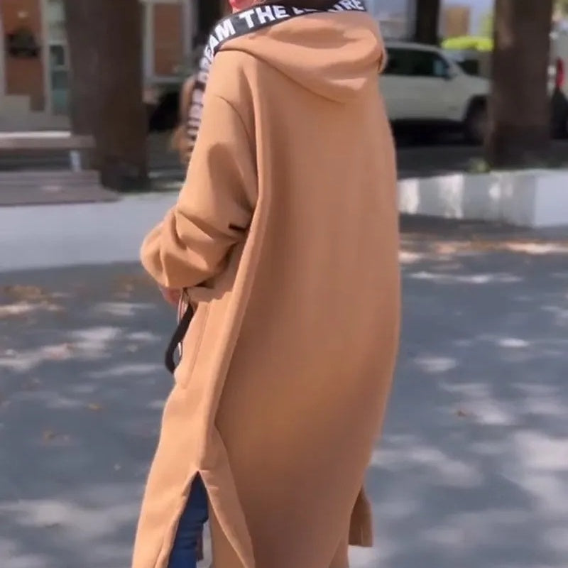 HoodLuxe™ Maxi Felpa con Cappuccio da Donn