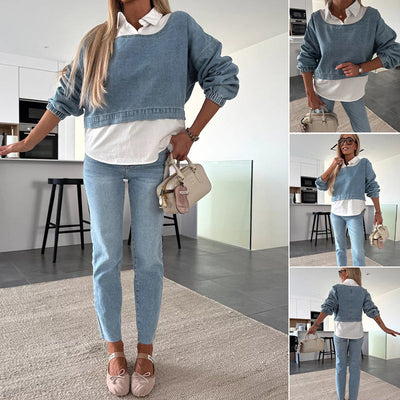 Lunara – Set in Denim Due Pezzi