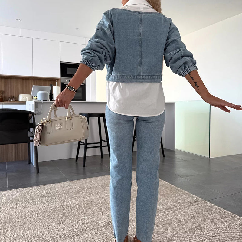 Lunara – Set in Denim Due Pezzi