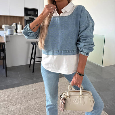 Lunara – Set in Denim Due Pezzi