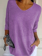 Elara – Maglione a Costine con Scollo a V